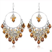 Mu-Mu-girl earrings jewelry 925 Silver earrings long temperament Korea wind earring Baroque Bohemian 214
