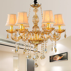 奢华欧式水晶吊灯 简欧别墅客厅蜡烛水晶吊灯现代温馨卧室餐厅灯