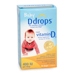 hz美国原装Baby Ddrops婴儿维生素 D3 d drops VD  90滴