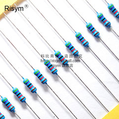【RISYM】10K 1/4W金属膜电阻 1% 五色环0.25W 编带装100只1.5元