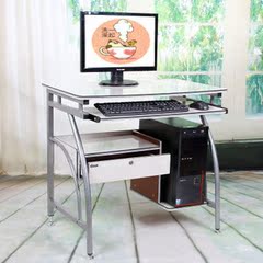 2015新款宜家80cm台式电脑桌 特价时尚烤漆带抽屉电脑桌 学习桌