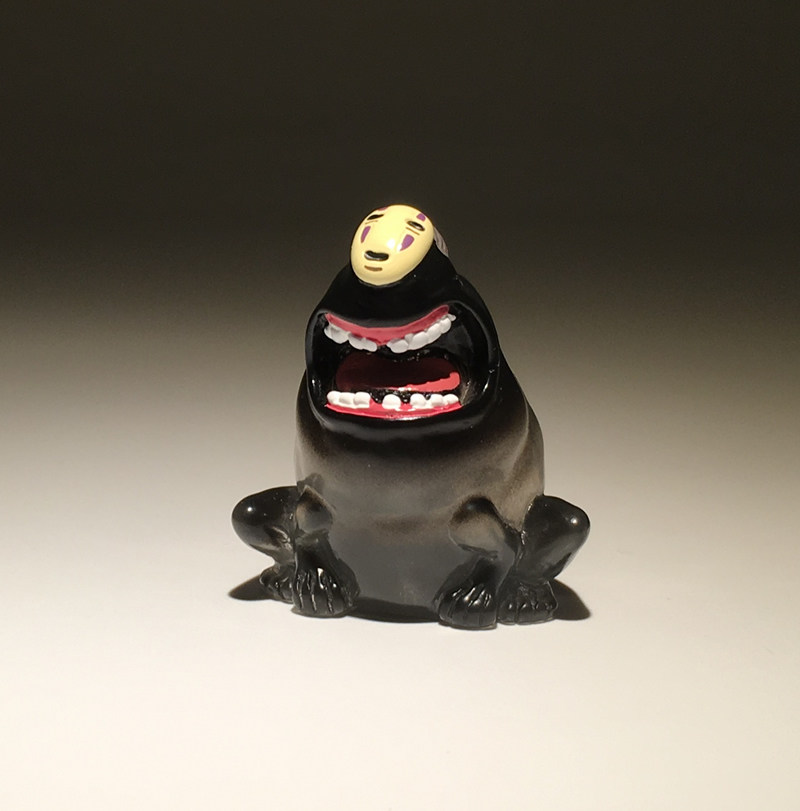 日本正版散货宫崎骏动画无脸男兽化卡通公仔摆件潮玩盲盒