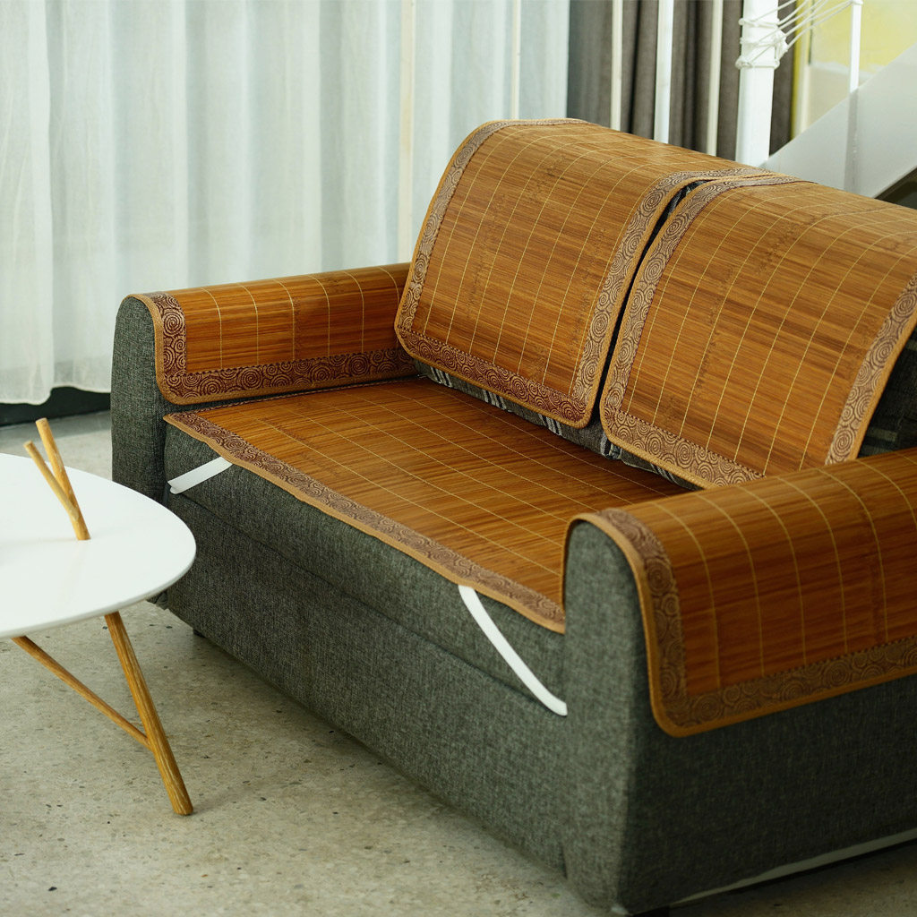 夏天款沙发垫凉垫竹席沙发垫子夏季藤竹凉席坐垫三人组合防滑定做