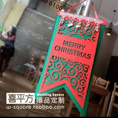 【喜平方】圣诞银装饰挂旗/圣诞装饰/圣诞彩旗/圣诞树布置 DIY