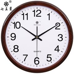 七王星钟表挂钟客厅静音电子石英钟表创意欧式简约家庭用时钟挂表