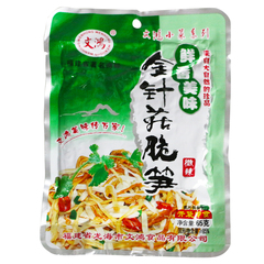 包邮 福建特产 文鸿小菜金针菇脆笋 微辣 65g/袋下饭菜咸菜