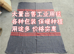 黑色毛毯 各种工业用毯 包装防刮花垫毯 养殖业保暖用毯 特价出售