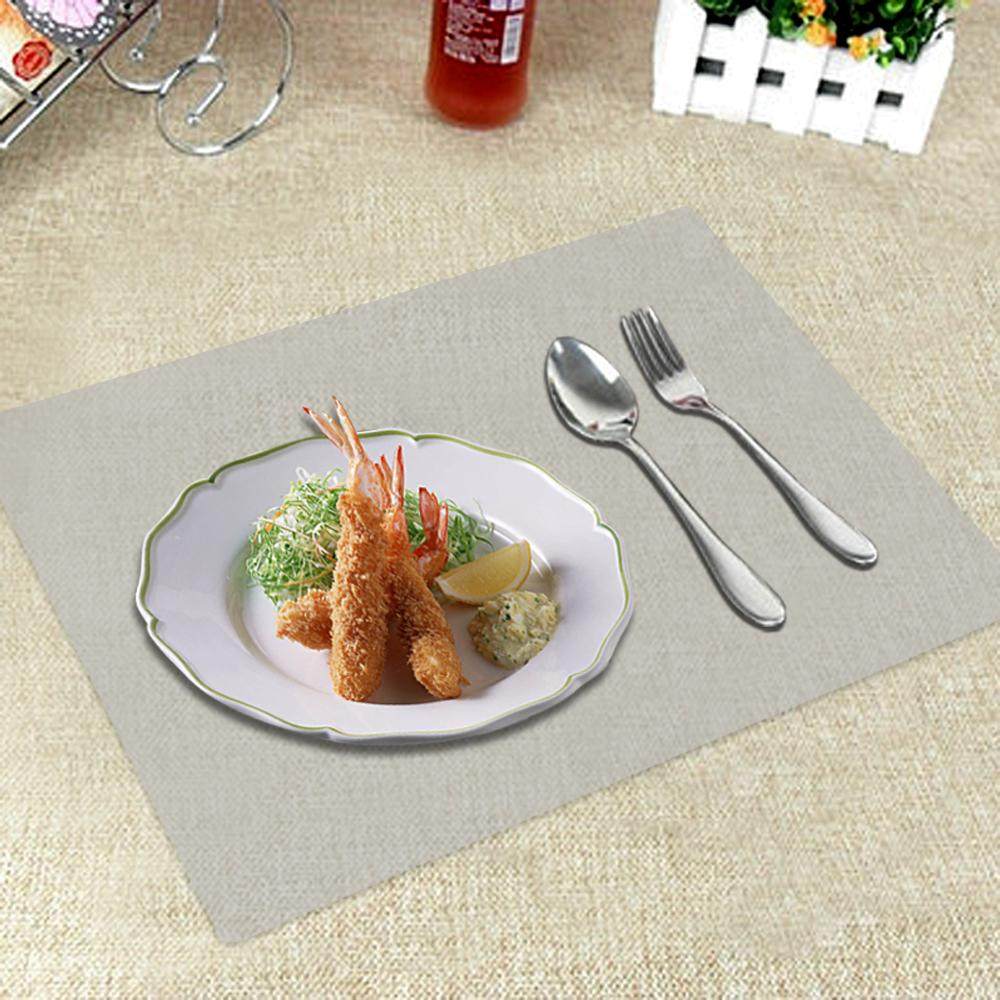 4件套垫pp餐垫塑料防烫隔热垫碗碟盘垫西餐垫办公桌垫防水透明