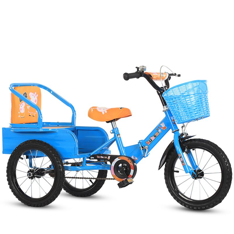 儿童三轮车脚踏车带斗三轮图片