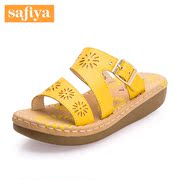 Safiya/Sophia summer leather low tack buckle for a comfortable Beach Sandals SF52116010