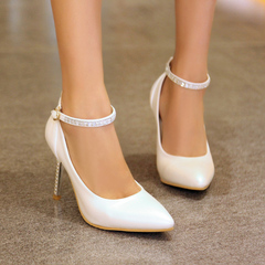 2015 spring new Korea comfortable pointed shoes asakuchi Princess sexy elegant ladies shoes stiletto high heels surge