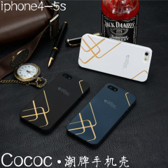 iphone5s格调手机壳4s格子时尚外壳COCOC苹果5潮牌男人手机壳包邮