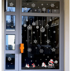 韩国新年圣诞双面玻璃装饰雪花贴画橱窗贴 窗花窗纸自粘墙贴纸