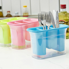 麦乐奇优质加厚塑料沥水筷子笼筷筒 厨房餐具收纳盒沥水架