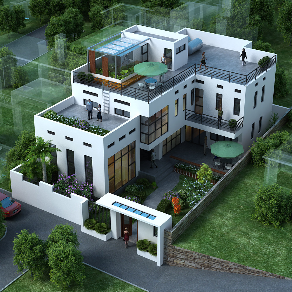 现代风小别墅设计图