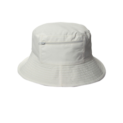 外贸纯白色两面戴男女户外棉拉链盆帽渔夫帽旅游团队帽可定制Logo