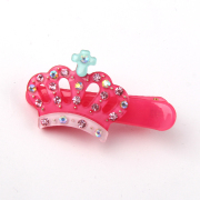 Baojing children's hair accessories clips Duckbill clip bangs clip baby hairpin rhinestone Crown tiara hair accessories