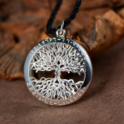 Circular openwork pendant 925 Thai Thai silver woman European fashion jewelry pendant silver accessories