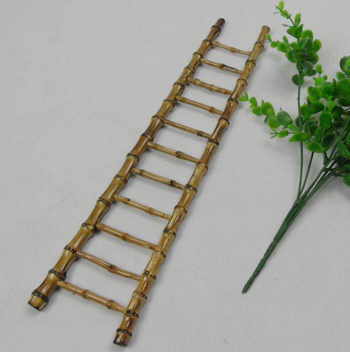 竹根梯子 竹木摆件迷你竹梯摄影道具 竹挂件《步步高升》礼品上梁