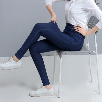 高弹力牛仔裤女超薄图片