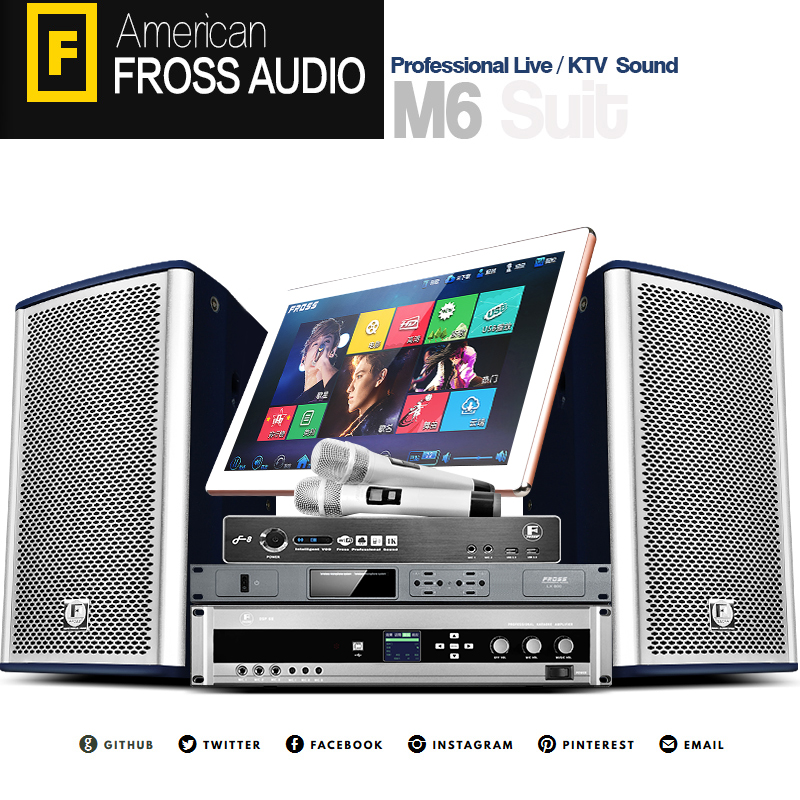 Fross/沸斯 M6 家庭专业KTV音响套装 卡拉OK前后级功放音箱点歌机|ruв категории видео электрических приборов, сценического оборудования, KTV/караоке оратор - от Buy2taobao.com для оказания профессиональной услуги покупки агента Taobao