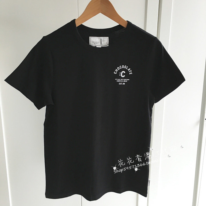 香港 chocoolate 夏款潮牌字母印花休闲短袖男女情侣圆领t恤1185