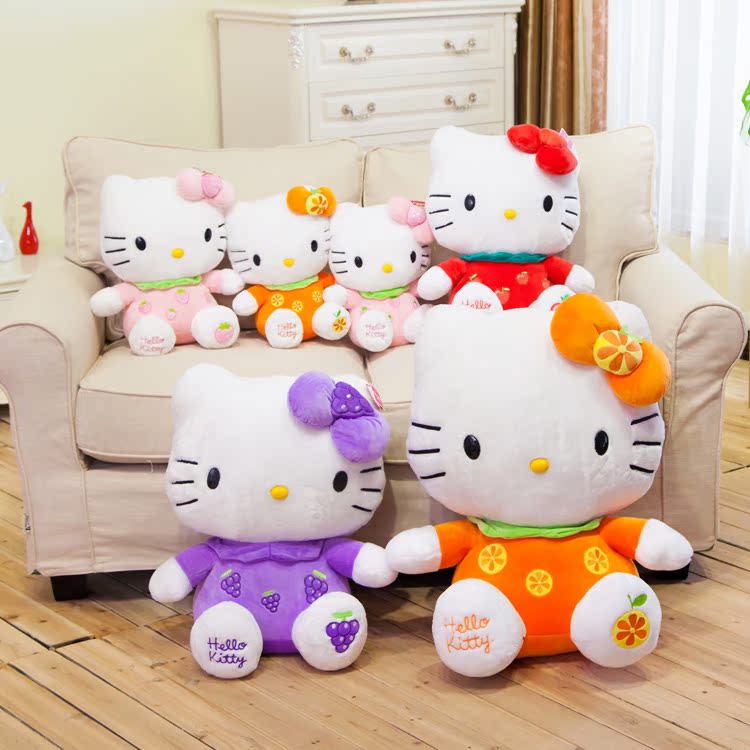 hellokitty Plush Toys fruit Hello Kitty Doll Ragdoll KT doll A birthday presentin the Toy/Childs/Puzzle/Building block/Model , Plush Fabric Toys category - from Buy2taobao.com to provide professional Taobao agent buy service