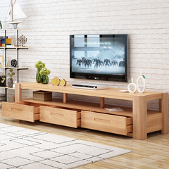 华纳斯 纯实木电视柜简约客厅日式北欧电视柜粗脚地柜原木色家具