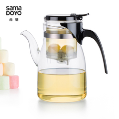 尚明飘逸杯大容量泡茶壶耐高温冲茶器可过滤玻璃花茶壶玻璃茶具