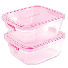 iwaki怡万家耐热玻璃碗带盖微波炉专用便当盒饭盒保鲜盒玻璃碗套