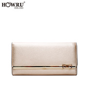 2015 new autumn and winter fashion metallic bows dark buckle with the Korean version of the wallet clutch bag