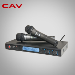 CAV KV-737 卡拉OK家用U段无线话筒一拖二演唱会议麦克风KTV话筒