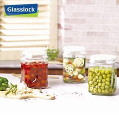 Glasslock韩国进口 玻璃密封储物罐 杂粮食物储存罐 大容量玻璃罐