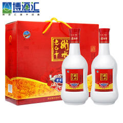 博酒汇 衡水老白干花开富贵46度老白干香型礼盒装 490ml*2