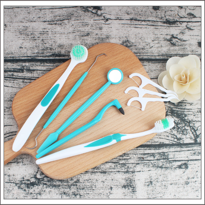 8件套口腔护理套装舌苔清洁器齿间钩成人便携家用内窥镜子牙线棒