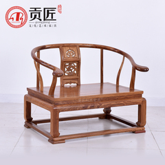 红木家具刺猬紫檀花梨木圈椅禅椅 中式太师椅三件套宝座打坐椅