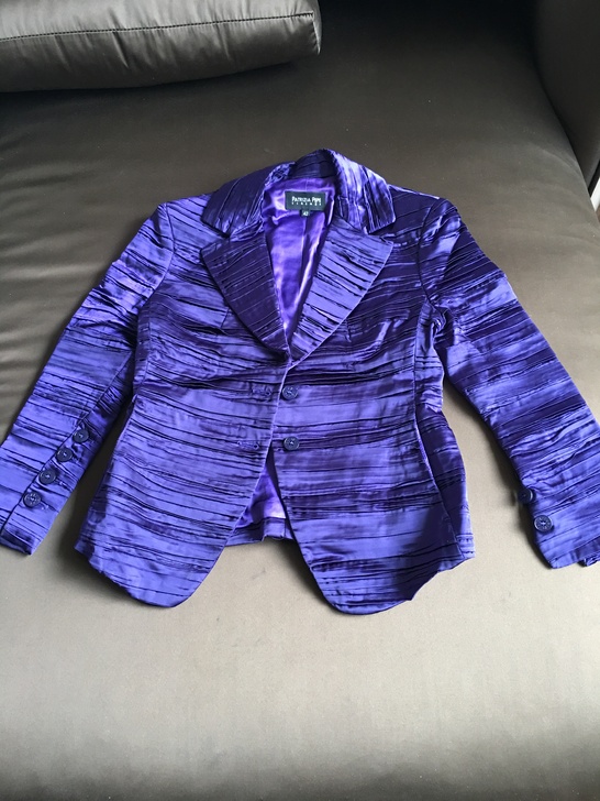 PatriziaPepe紫色褶皱西装外套