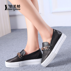 Yi Mei Jiao Sandals women love shoes casual shoes women shoes high thick hollow mesh shoes flat-bottom tide shoes