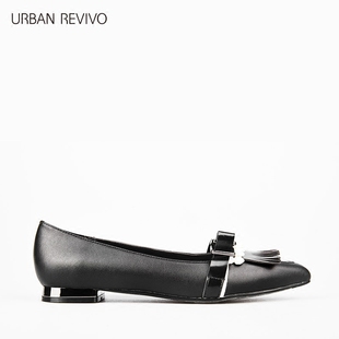 香奈兒n1是什麼 URBAN REVIVO2020春季新品女鞋時尚尖頭流蘇平跟鞋WE02SS1N2000 香奈兒白