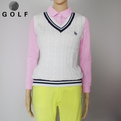 高尔夫服装女款毛衣针织背心高尔夫马甲秋冬新款V领坎肩golf球衣