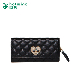 Hot sweet lady new header layer of leather ladies hand bag heart lock wallet 51H5107