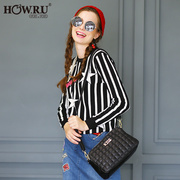 Handbags-fall 2015 tide fashion single shoulder bag solid color Plaid bag new leisure bag