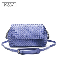KV手工编织包真皮女包 2015夏季新款品牌时尚羊皮单肩女士小包包