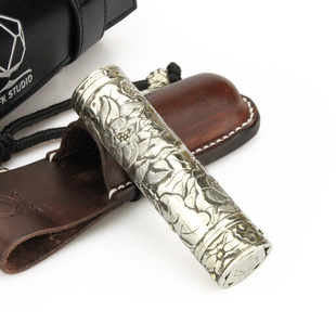 正品viikingafk满雕藏银小丑般若莲花杆子万骷机械杆电子烟