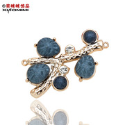 Package mail smiling AI cord flower brooches, jade Korean socialite brooch retro flower resin painted chest flowers