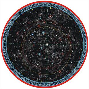 88星象仪12星座星象装饰画宇宙银河太阳系八大九大行星太空分布图