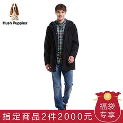 Hush Puppies/暇步士 男装中长款连帽夹克外套|PJ-14702