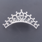 Baojing Korean hair accessories bridal shiny rhinestone Crown tiara comb women hair into comb performance performance accessories