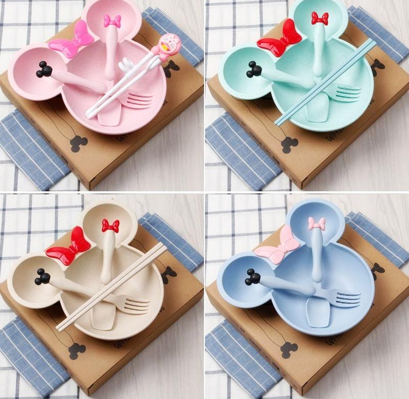 小麦秸秆儿童餐具套装防摔防烫小孩婴儿家用宝宝碗筷吃饭可爱小碗