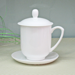 纯白会议杯 印各款LOGO或公司名留念、纪念名字等陶瓷茶杯